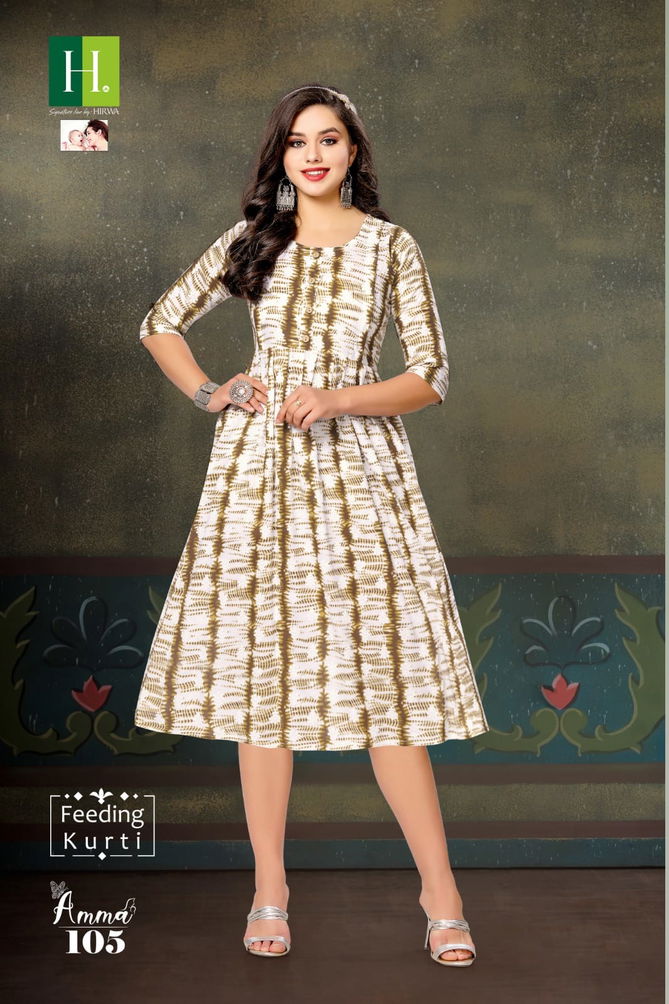 Amma By Hirwa Feeding Printed Kurtis Catalog
